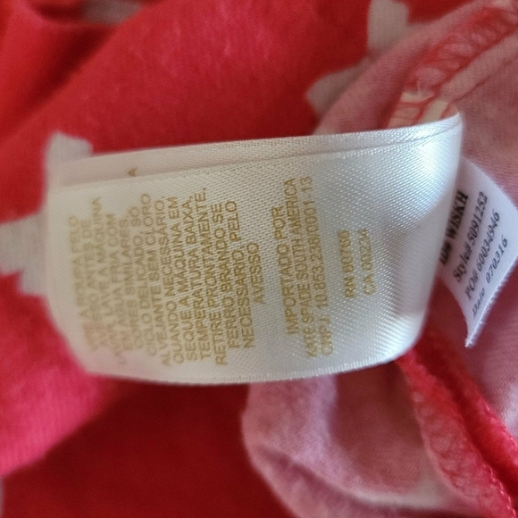 Kate Spade Hydrangea Night Shirt Button Front Womens Pink Sz M pajama - Picture 10 of 11